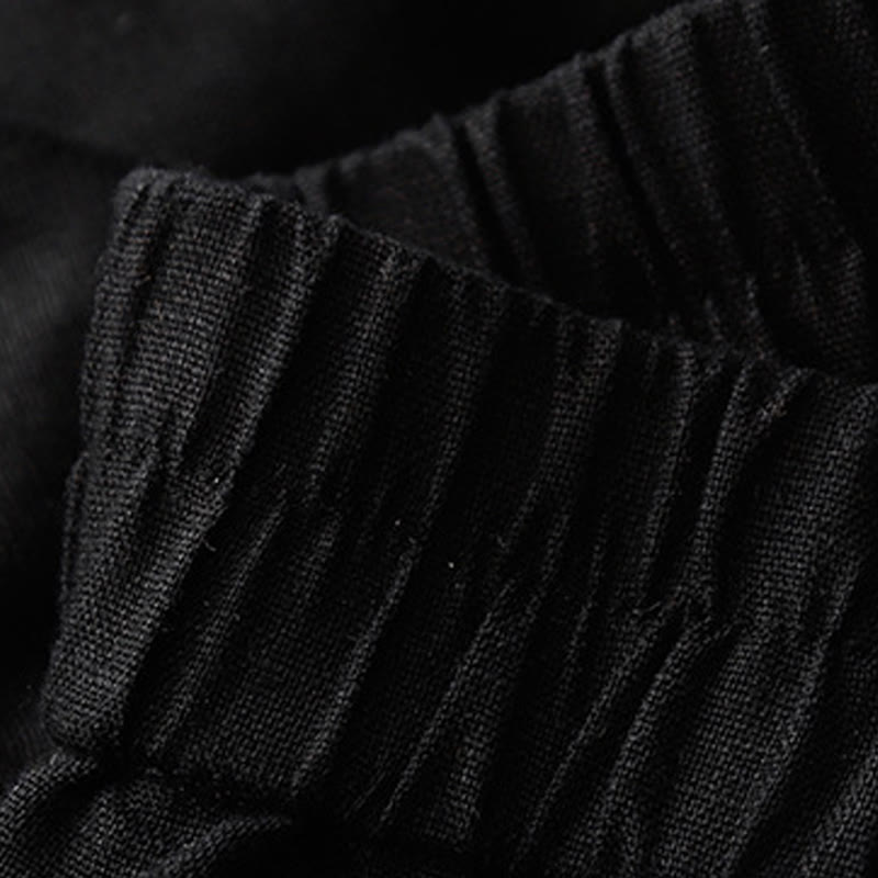 Pantaloncini da donna in cotone tinta unita con tasche e bottoni casual estivi Buddha Stones - image 22