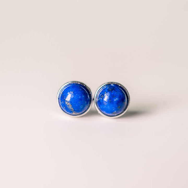 Orecchini vintage Buddha Stones in argento sterling 925 con lazurite e lapislazzuli - image 7