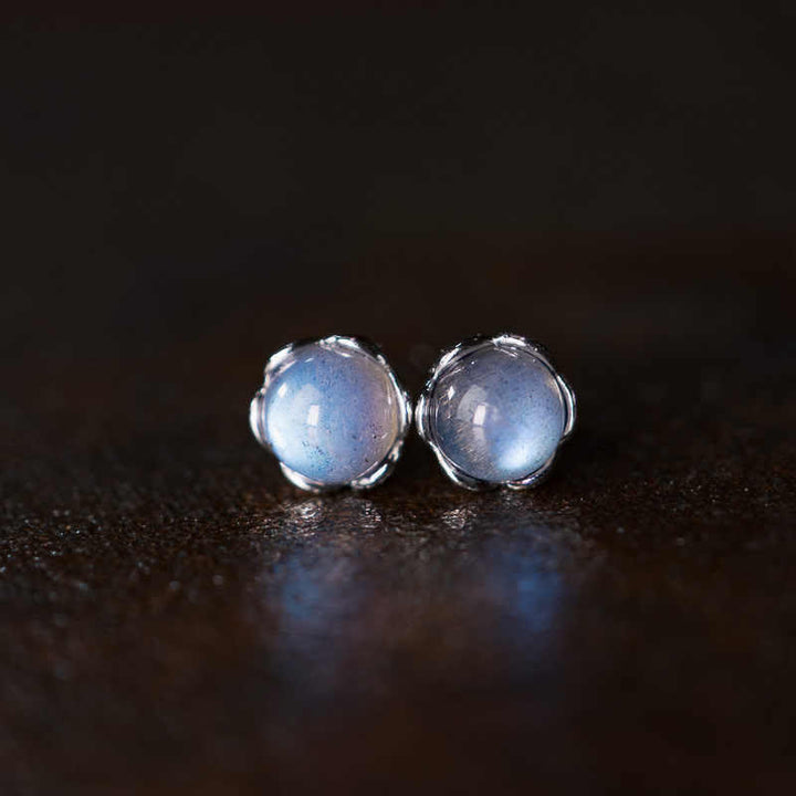 Buddha Stones in argento sterling 925 con pietra di luna positiva