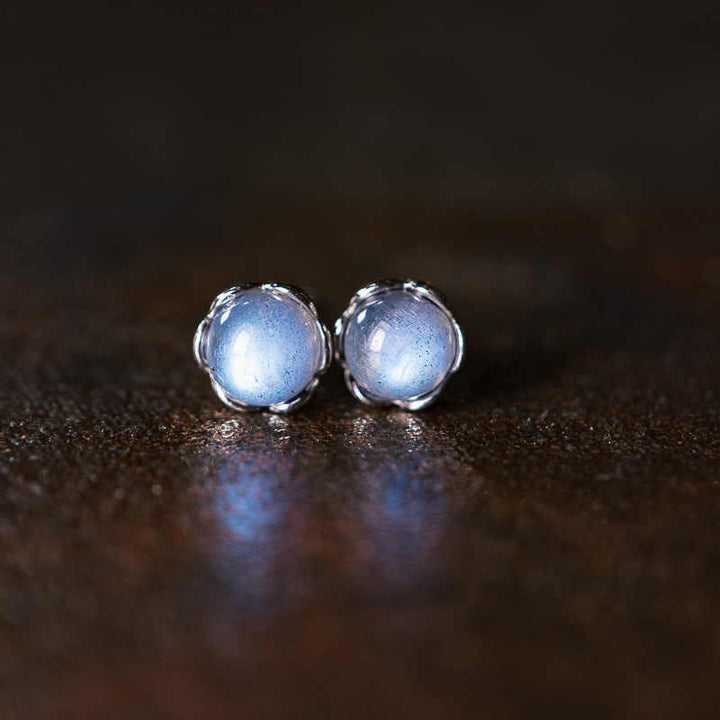 Buddha Stones in argento sterling 925 con pietra di luna positiva