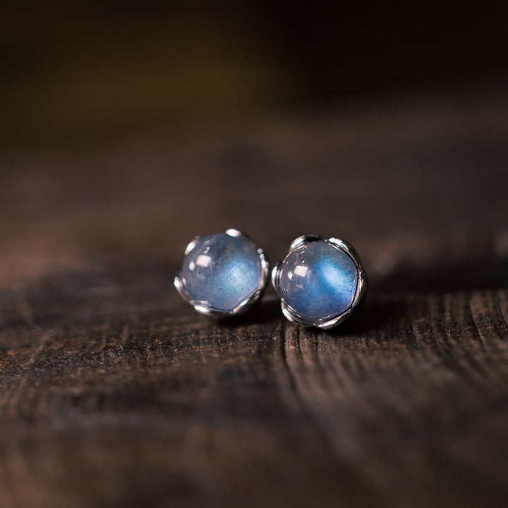 Buddha Stones in argento sterling 925 con pietra di luna positiva - Pietra di luna (Curativa ♥ Positiva) - image 0