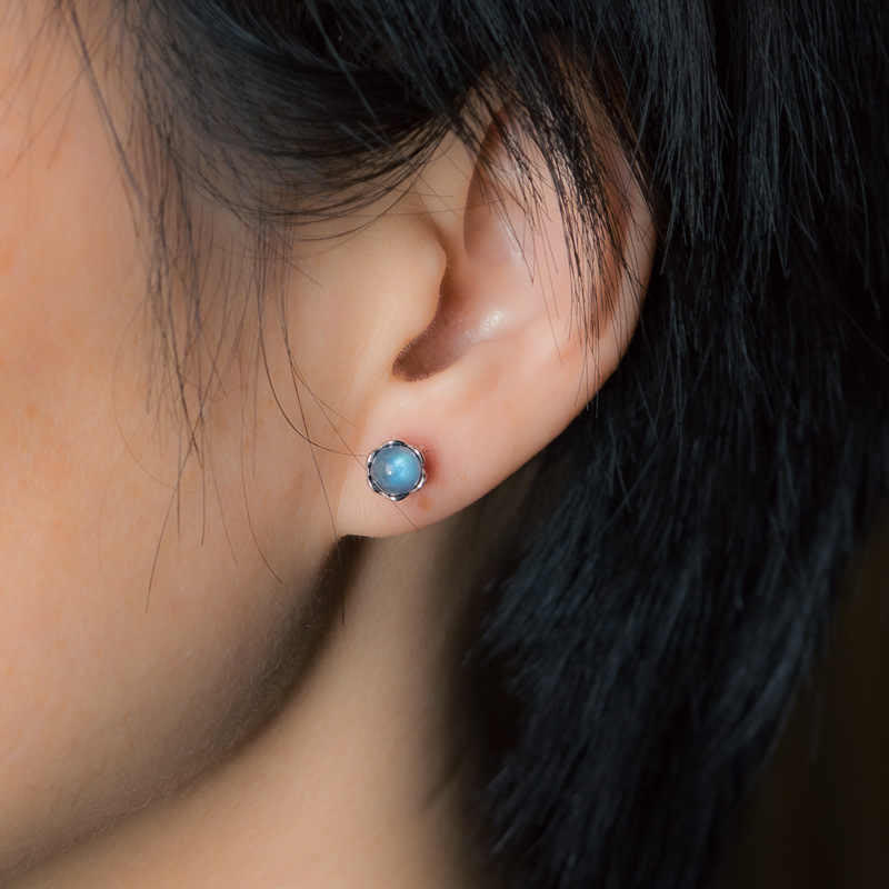 Buddha Stones in argento sterling 925 con pietra di luna positiva