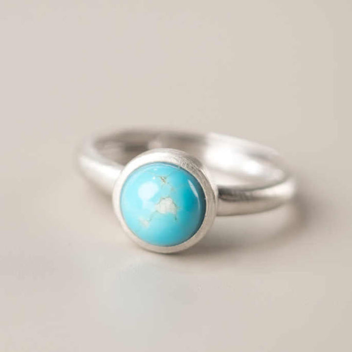 Anello regolabile con equilibrio in argento sterling 925 naturale con turchese e lazurite Buddha Stones