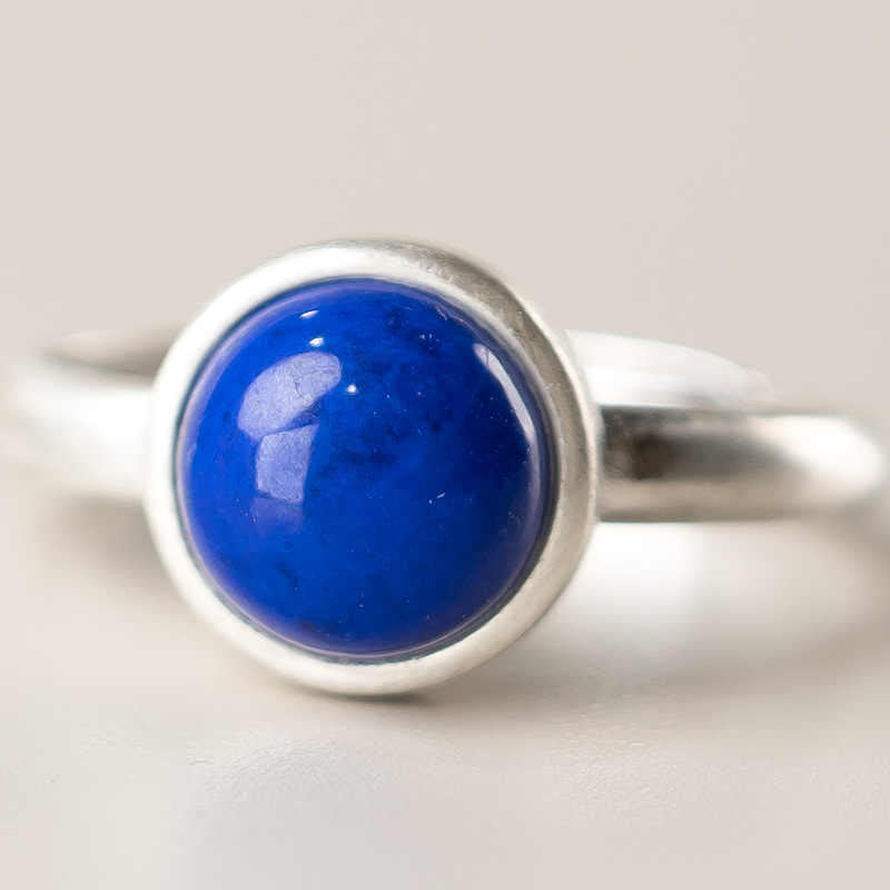 Anello regolabile con equilibrio in argento sterling 925 naturale con turchese e lazurite Buddha Stones