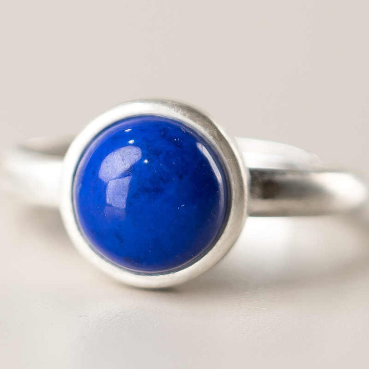 Anello regolabile con equilibrio in argento sterling 925 naturale con turchese e lazurite Buddha Stones