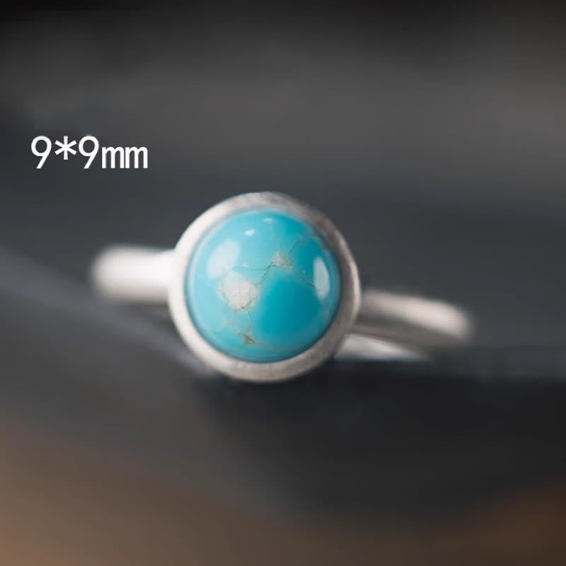 Anello regolabile con equilibrio in argento sterling 925 naturale con turchese e lazurite Buddha Stones