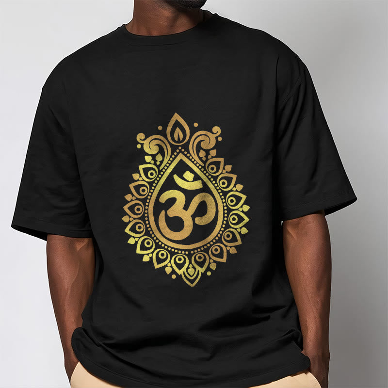 Maglietta con design OM e gocce d'acqua Buddha Stones - image 1