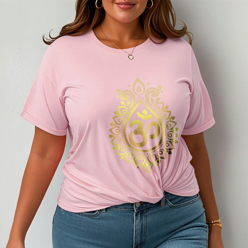 Maglietta con design OM e gocce d'acqua Buddha Stones - image 14