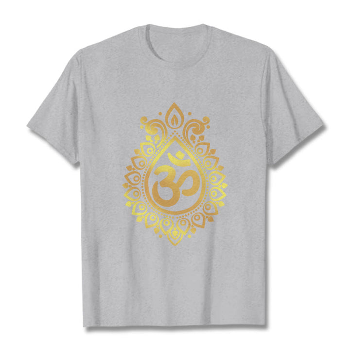 Maglietta con design OM e gocce d'acqua Buddha Stones - Grigio chiaro - 2XL - image 20