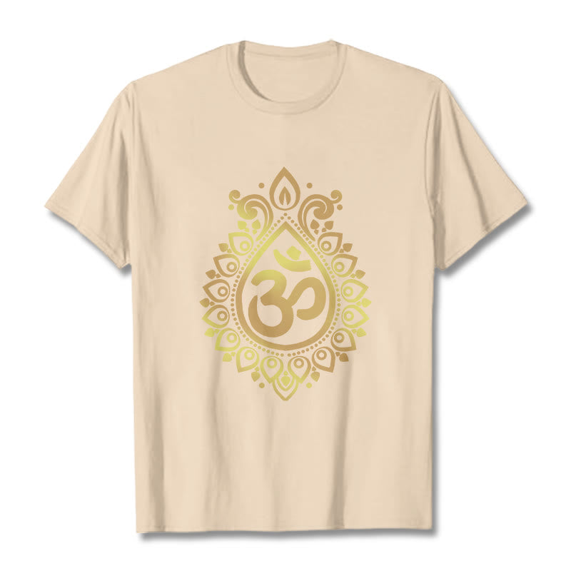 Maglietta con design OM e gocce d'acqua Buddha Stones - Biscotto - 2XL - image 9