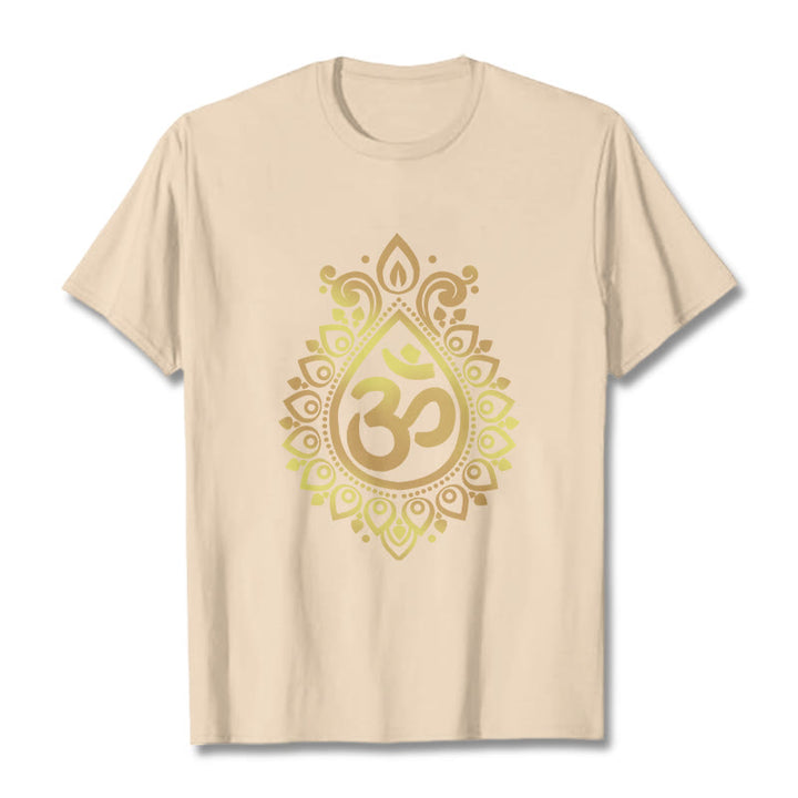 Maglietta con design OM e gocce d'acqua Buddha Stones - Biscotto - 2XL - image 9