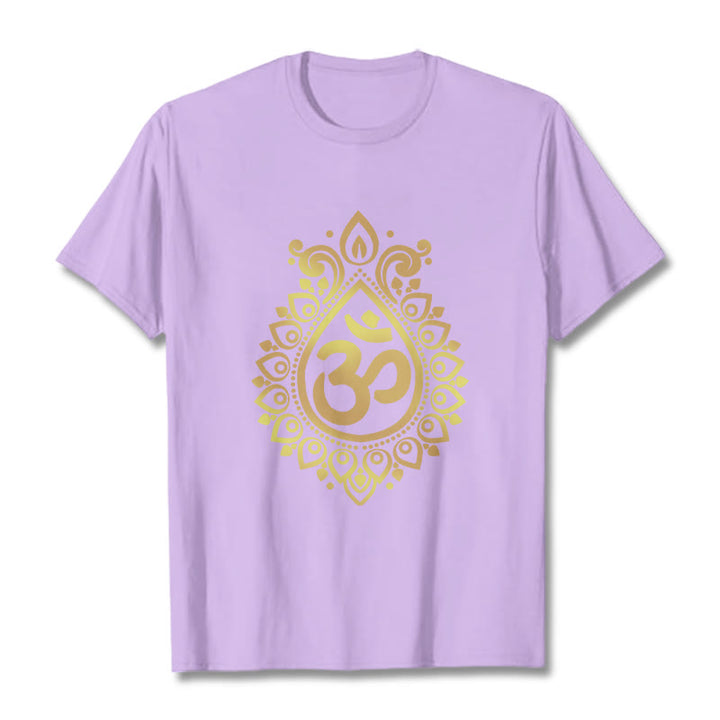 Maglietta con design OM e gocce d'acqua Buddha Stones - Prugna - 2XL - image 17