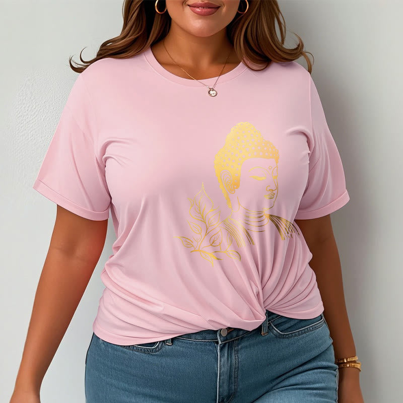 Maglietta Buddha Stones Golden Leaves Meditation Buddha Tee - image 13