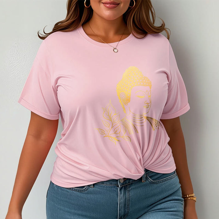 Maglietta Buddha Stones Golden Leaves Meditation Buddha Tee - image 13