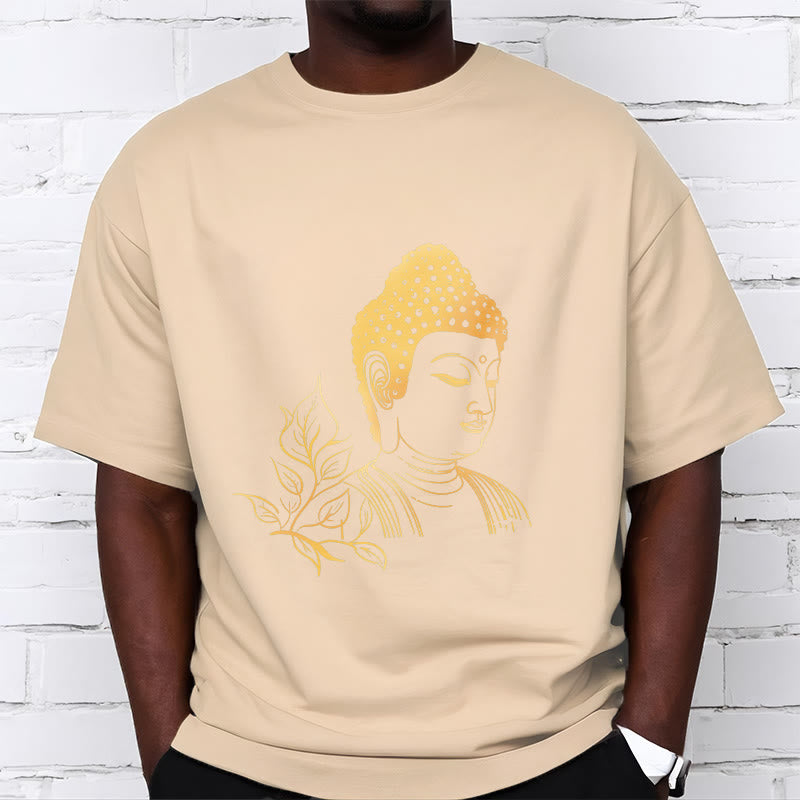 Maglietta Buddha Stones Golden Leaves Meditation Buddha Tee - image 9