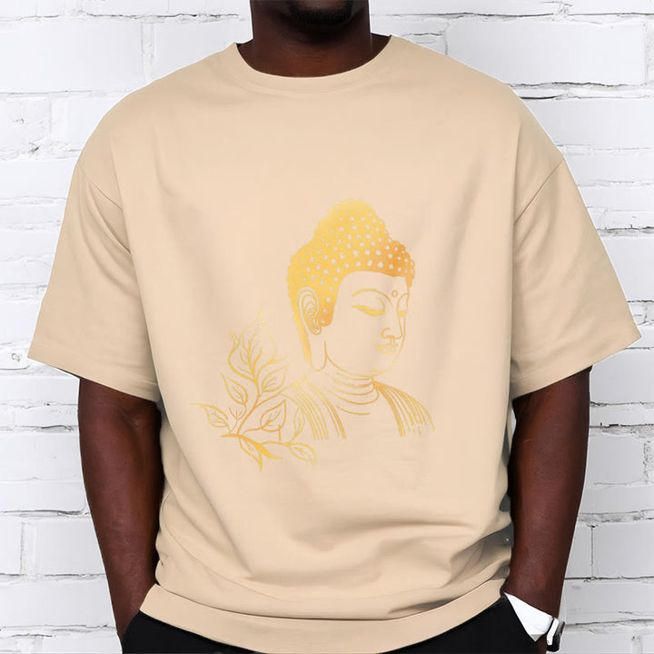 Maglietta Buddha Stones Golden Leaves Meditation Buddha Tee - image 9