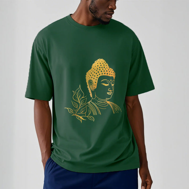 Maglietta Buddha Stones Golden Leaves Meditation Buddha Tee - image 11