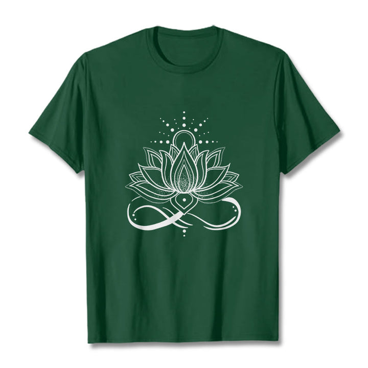 Maglietta con design di Buddha Stones Lotus Flower Sun - Verde foresta - 2XL - image 1
