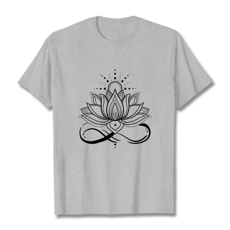 Maglietta con design di Buddha Stones Lotus Flower Sun - Grigio chiaro - 2XL - image 20
