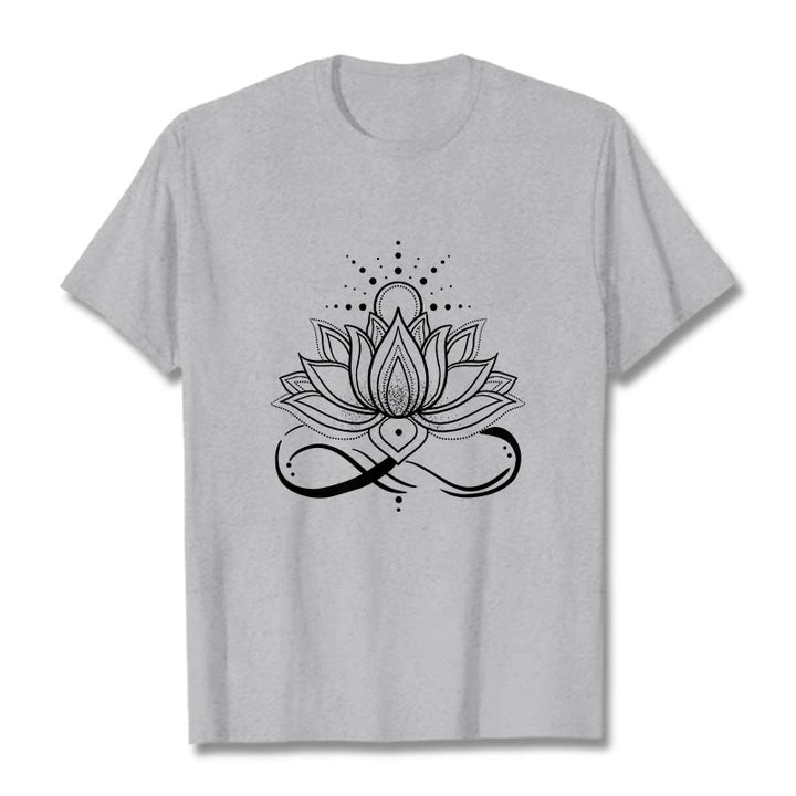 Maglietta con design di Buddha Stones Lotus Flower Sun - Grigio chiaro - 2XL - image 20