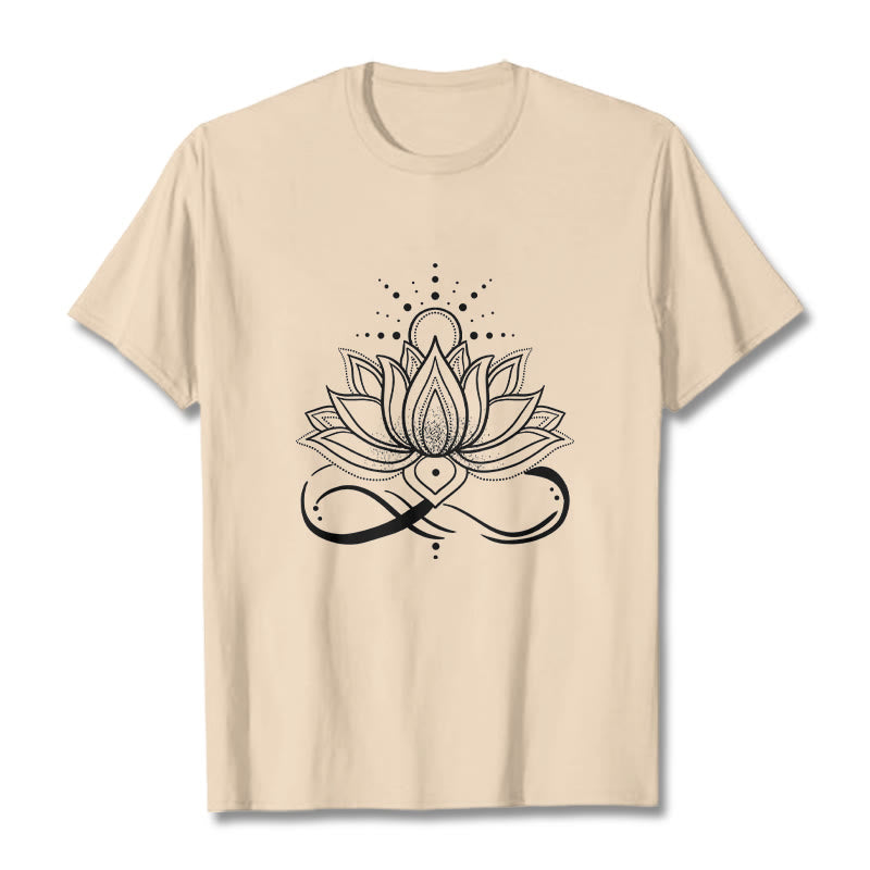 Maglietta con design di Buddha Stones Lotus Flower Sun - Biscotto - 2XL - image 10