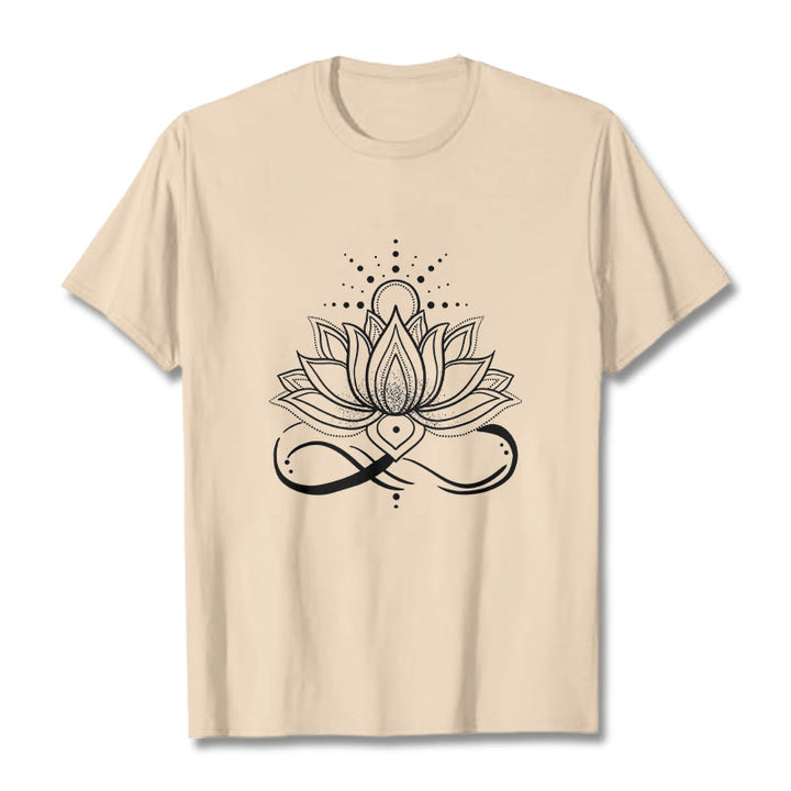 Maglietta con design di Buddha Stones Lotus Flower Sun - Biscotto - 2XL - image 10