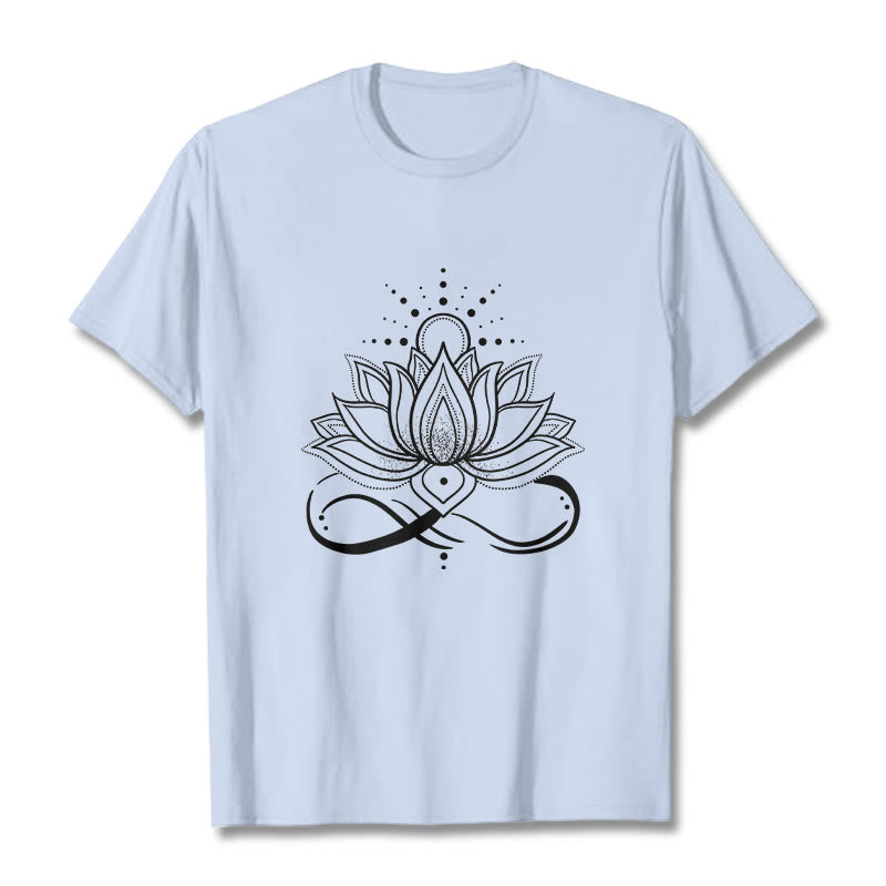 Maglietta con design di Buddha Stones Lotus Flower Sun - Ciano chiaro - 2XL - image 19