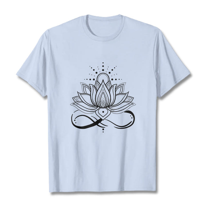 Maglietta con design di Buddha Stones Lotus Flower Sun - Ciano chiaro - 2XL - image 19