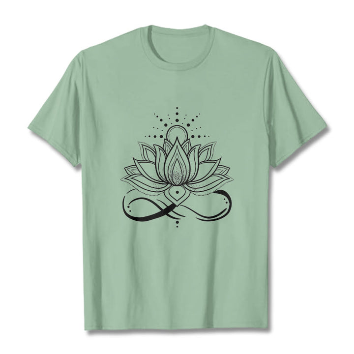 Maglietta con design di Buddha Stones Lotus Flower Sun - Verde pallido - 2XL - image 14
