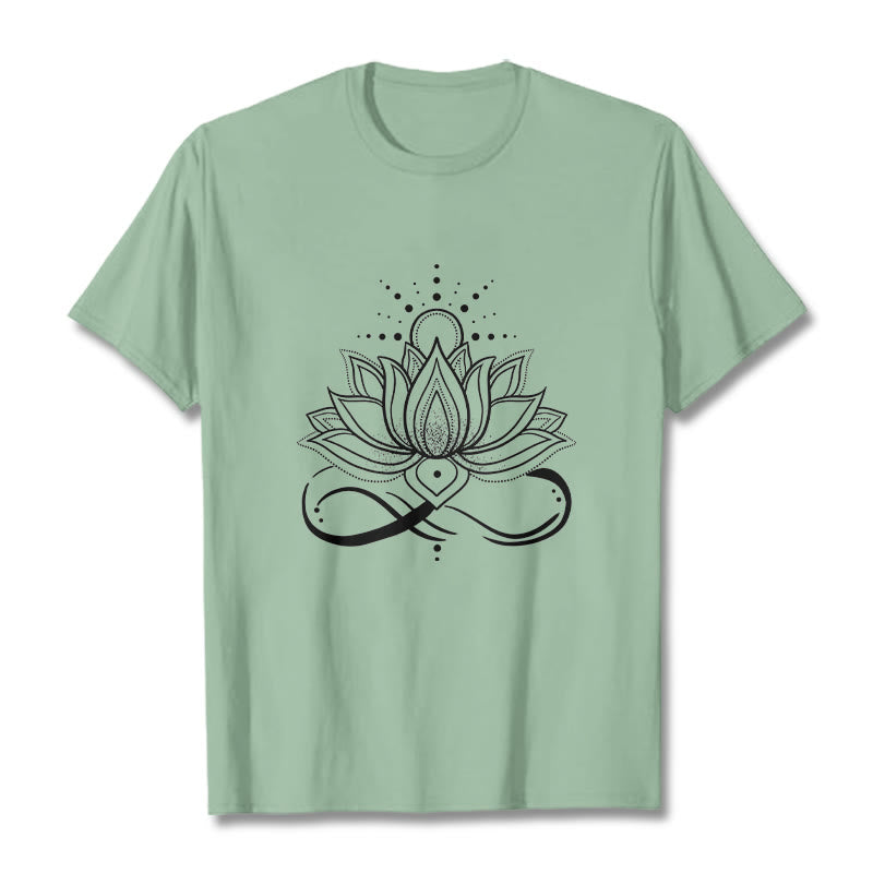 Maglietta con design di Buddha Stones Lotus Flower Sun - Verde pallido - 2XL - image 15