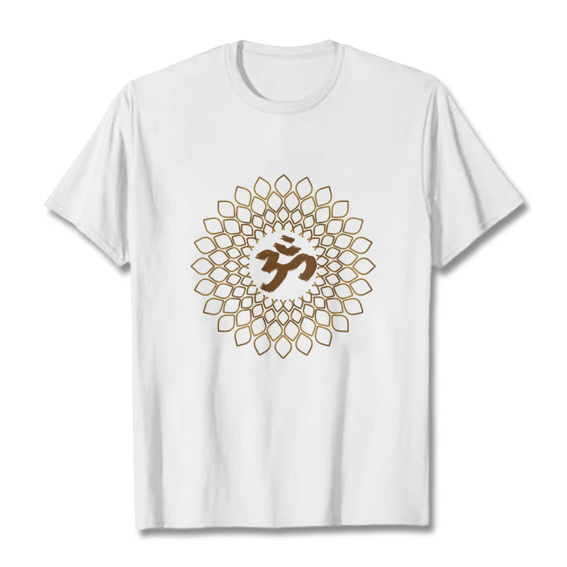 Maglietta con design OM a rombo Buddha Stones - Bianco - 2XL - image 1