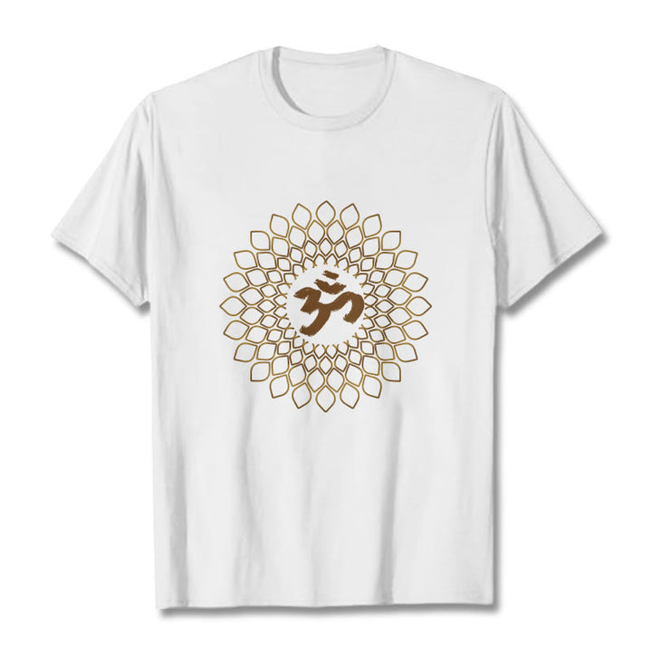 Maglietta con design OM a rombo Buddha Stones - Bianco - 2XL - image 1