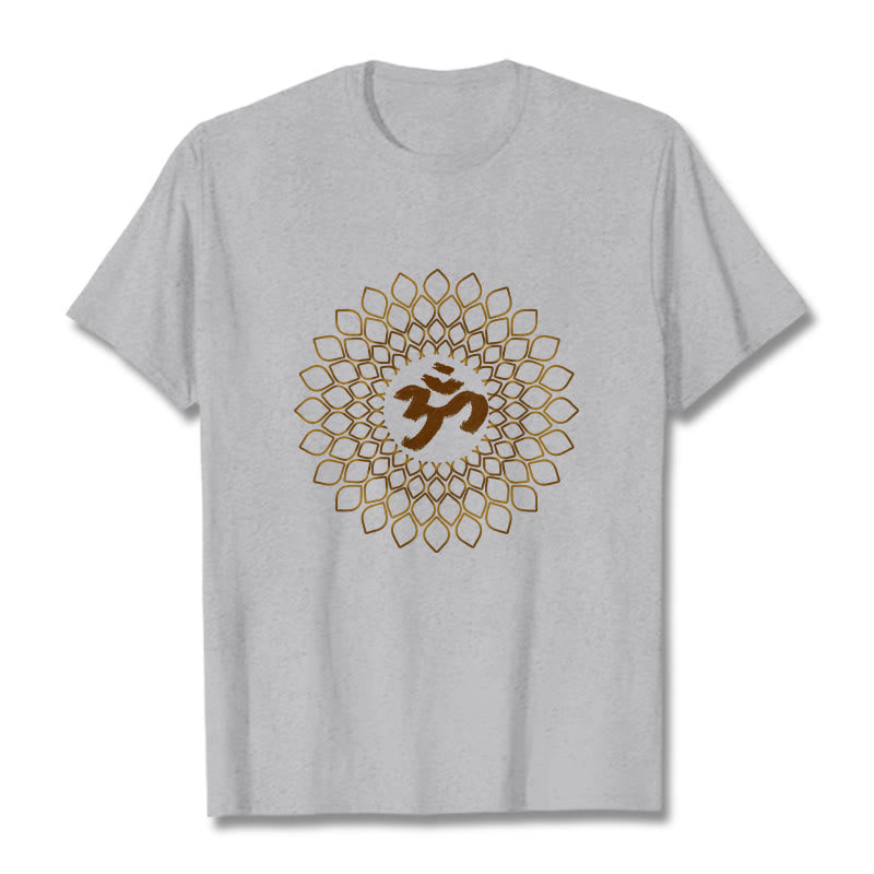 Maglietta con design OM a rombo Buddha Stones - Grigio chiaro - 2XL - image 20