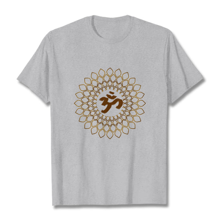 Maglietta con design OM a rombo Buddha Stones - Grigio chiaro - 2XL - image 20
