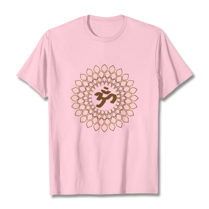 Maglietta con design OM a rombo Buddha Stones - Rosa chiaro - 2XL - image 13