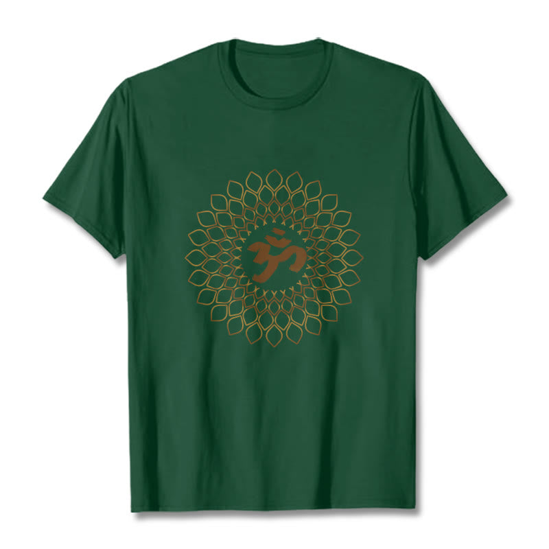 Maglietta con design OM a rombo Buddha Stones - Verde foresta - 2XL - image 11