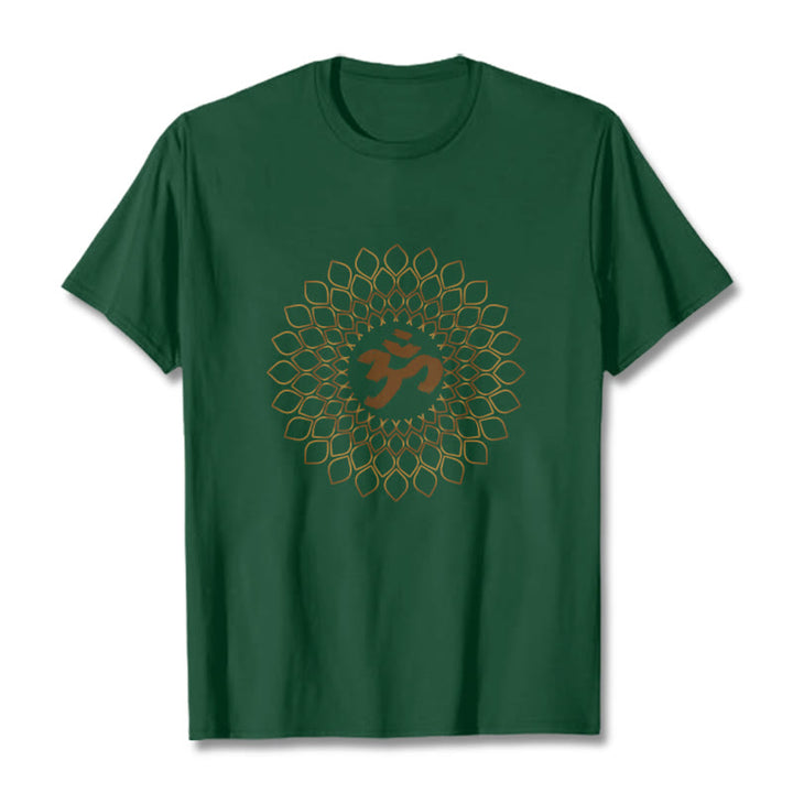 Maglietta con design OM a rombo Buddha Stones - Verde foresta - 2XL - image 11