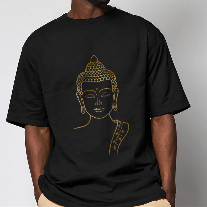 Maglietta Buddha Stones Golden Buddha in meditazione profonda - image 7