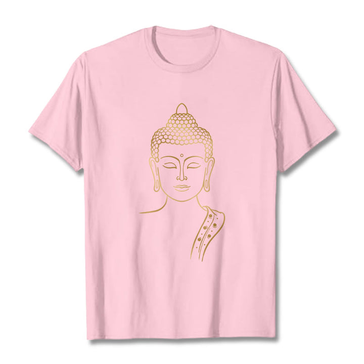 Maglietta Buddha Stones Golden Buddha in meditazione profonda - Rosa chiaro - 2XL - image 12
