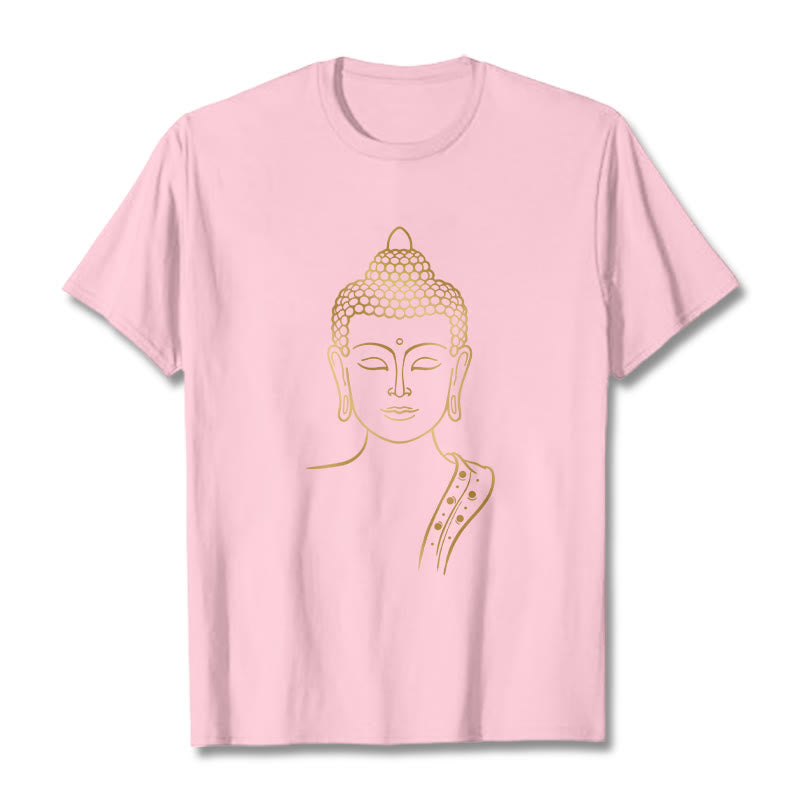 Maglietta Buddha Stones Golden Buddha in meditazione profonda - Rosa chiaro - 2XL - image 13