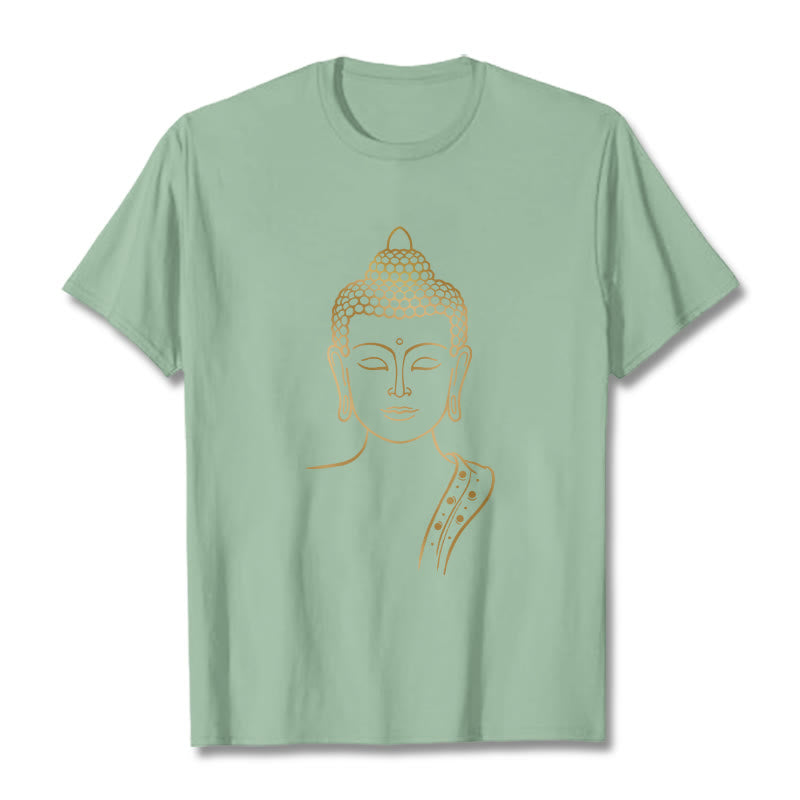 Maglietta Buddha Stones Golden Buddha in meditazione profonda - Verde pallido - 2XL - image 14