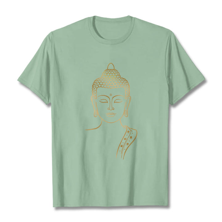 Maglietta Buddha Stones Golden Buddha in meditazione profonda - Verde pallido - 2XL - image 14