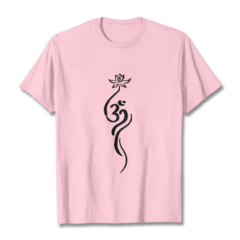 Maglietta con disegno Buddha Stones Lotus Flower Om - Rosa chiaro - 2XL - image 13