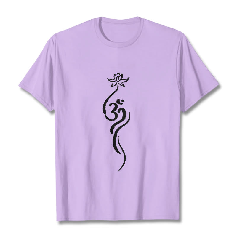 Maglietta con disegno Buddha Stones Lotus Flower Om - Prugna - 2XL - image 16