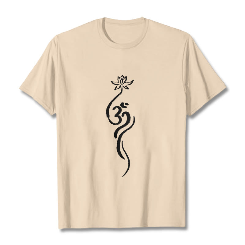Maglietta con disegno Buddha Stones Lotus Flower Om - Biscotto - 2XL - image 9