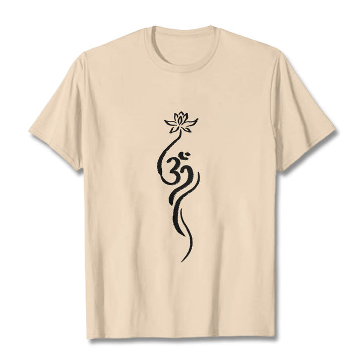 Maglietta con disegno Buddha Stones Lotus Flower Om - Biscotto - 2XL - image 9