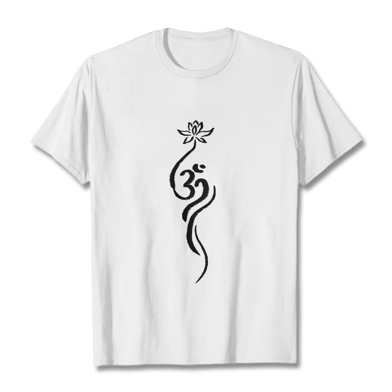 Maglietta con disegno Buddha Stones Lotus Flower Om - Bianco - 2XL - image 1