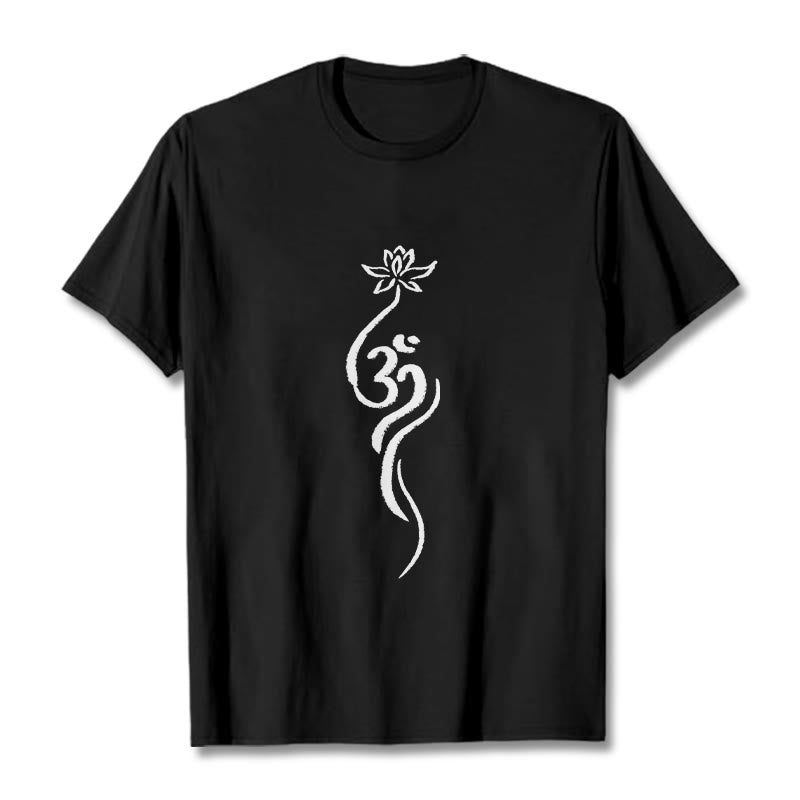 Maglietta con disegno Buddha Stones Lotus Flower Om - Nero - 2XL - image 4