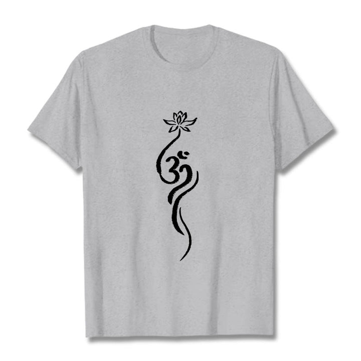 Maglietta con disegno Buddha Stones Lotus Flower Om - Grigio chiaro - 2XL - image 19