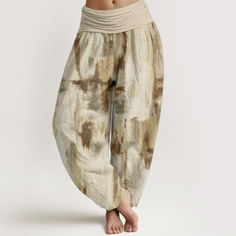 Pantaloni harem da donna in cotone con elastico in vita e motivo tie-dye con Buddha Stones - Seta di mais - US22, UK/AU26, EU54 (6XL) - image 5